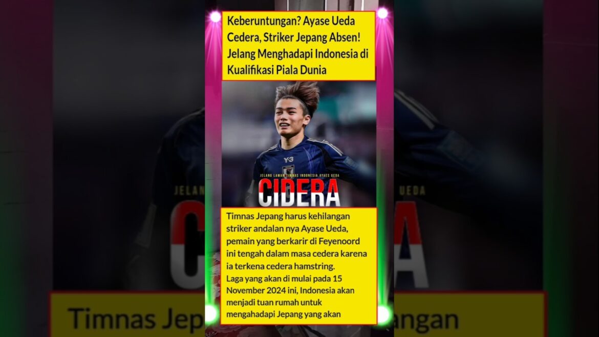 Ayase UEDA Blessure d’attaquant japonais Ayase UEDA Blessure d'attaquant japonais