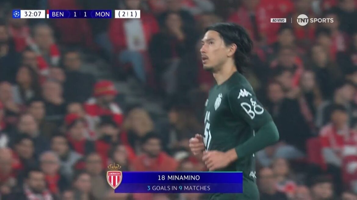 OBJET DE TAKUMI MINAMINO | Benfica vs Monaco 1-1 met en évidence les objectifs | UEFA Champions League 2024/25