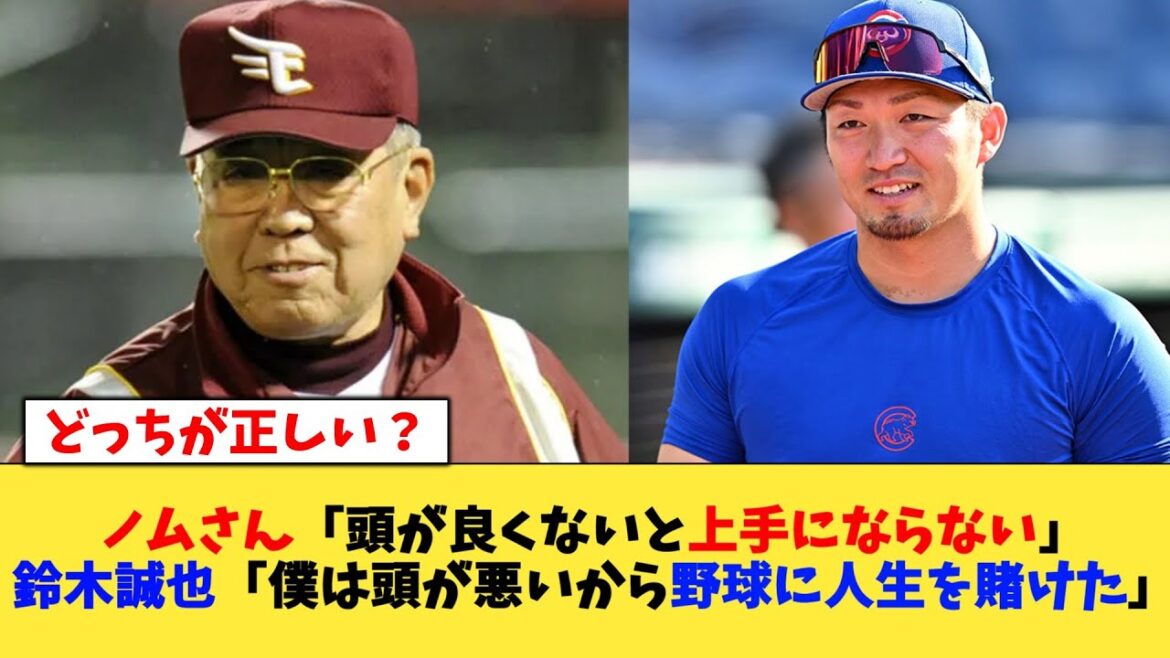 Nomu: "Le baseball ne peut pas être bon à moins que vous soyez intelligent" Suzuki Seiya: "Je ne suis pas intelligent alors j'ai risqué ma vie sur le baseball"[Nanj Baseball][2CH5CH]# 5CH #PROFESSIONNEL BASEALBRE #PROFESSIONALLE BASEAL-BURE #PROFESSIONNEL NANJ