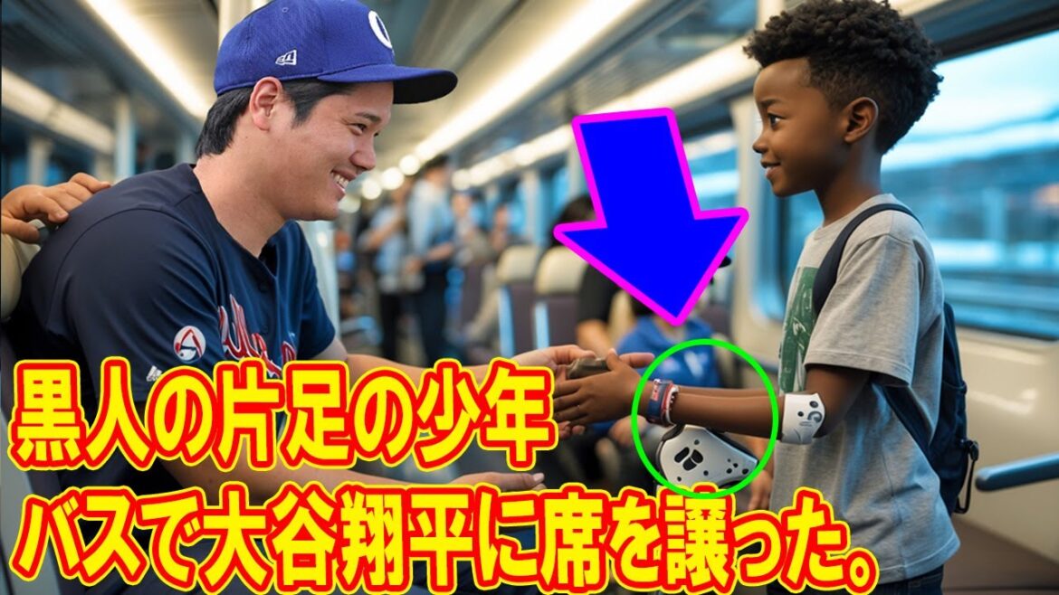 Un garçon noir à une jambe a donné son siège à Otani Shohei dans le bus. La petite gentillesse du garçon crée un miracle