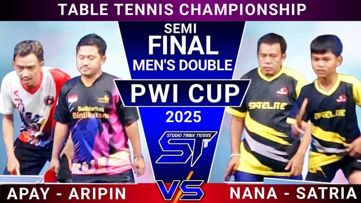Satria / Nana 🆚 APAY / ARIPIN Table Tennis Championnat Championnat masculin Double PWI Cup 2025 # 탁구 # Zhuoqiu # National Football Table Tennis