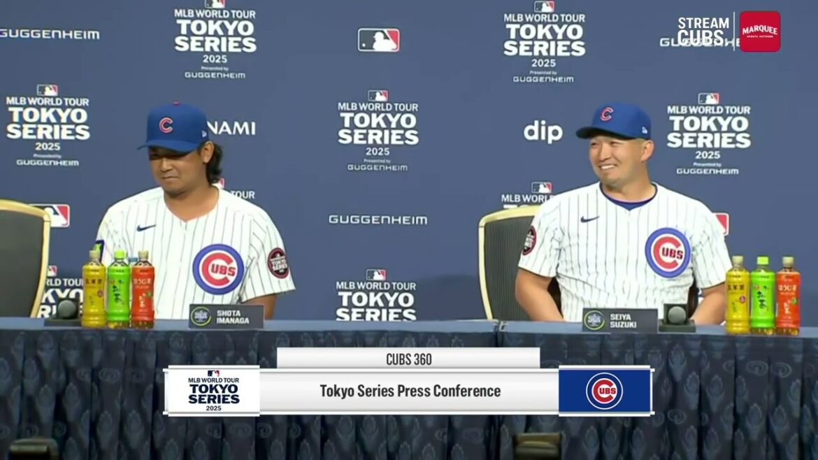 Cubs Stars Shota Imanaga et Seiya Suzuki MLB Tokyo Series Conférence de presse