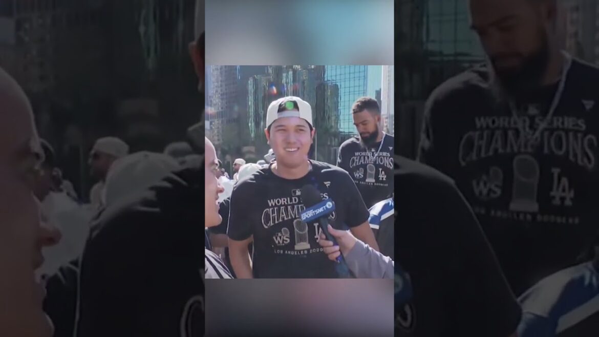 Shohei Ohtani dit que les chemises restent allumées! 😂 #mlb #baseball #Dodgers