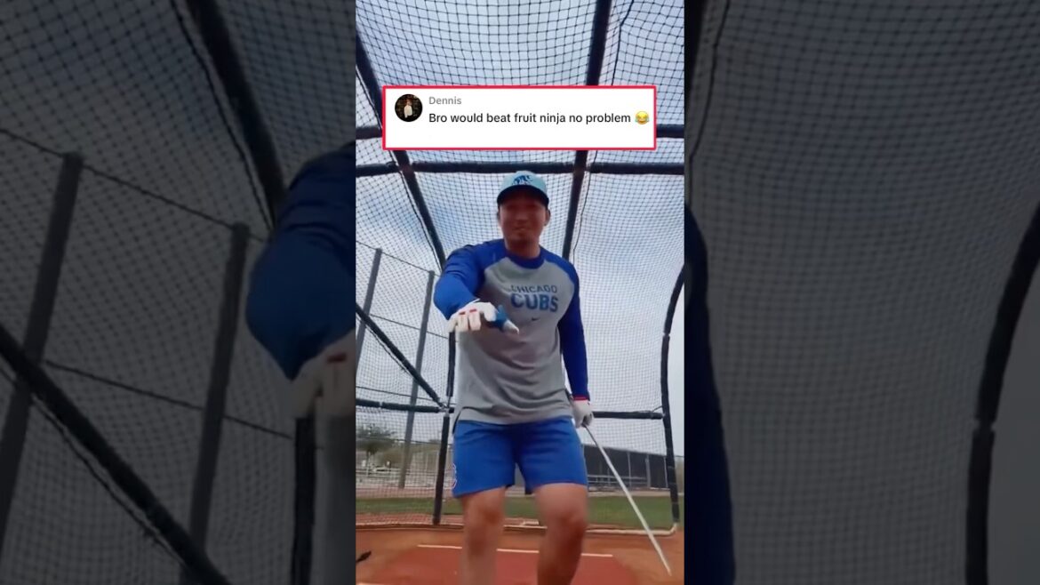 Seiya Suzuki de Cubs ici, coupant des balles de baseball. 🤯😭