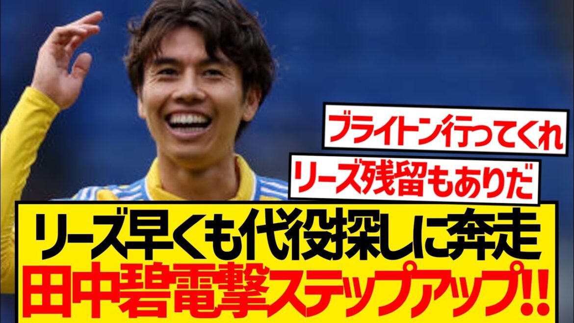[Bonne nouvelle]Leeds Tanaka Aoi est prêt à se libérer, et il travaille dur pour trouver un remplaçant et est maintenant sur place! ! ! !