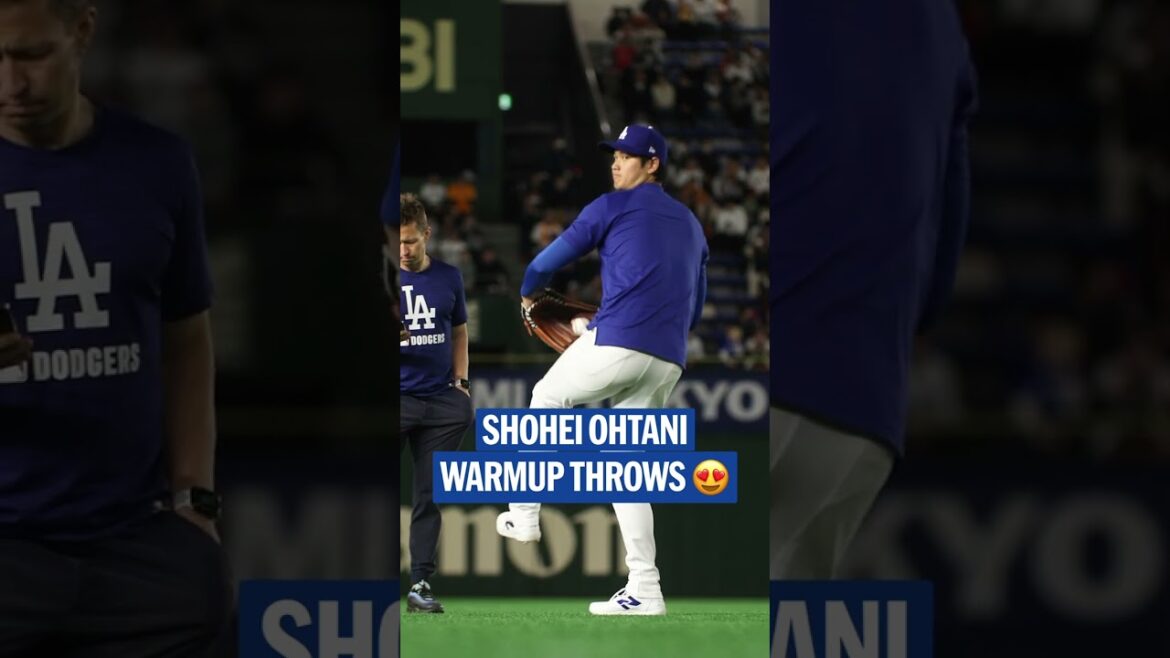 Shohei Ohtani se détache avant l'action de l'exposition de la série Tokyo 🫡