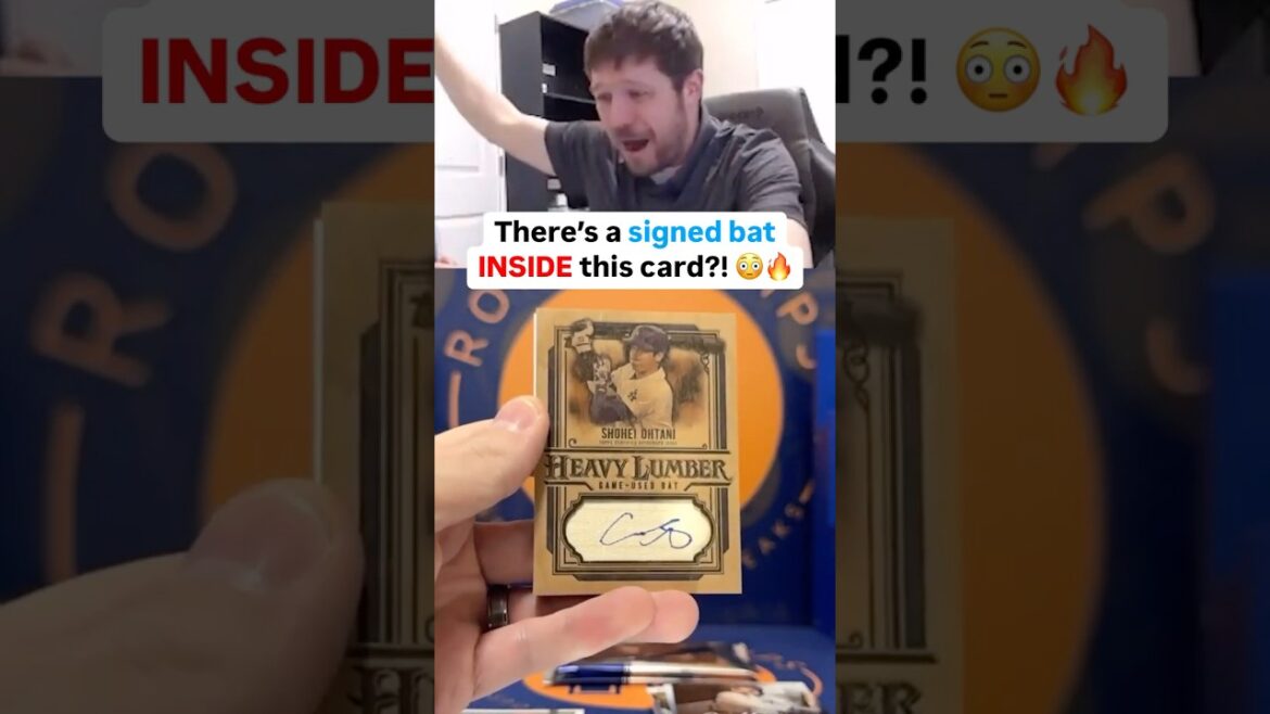 Une batte de baseball signée à l'intérieur de cette carte?!? 🤯🔥 Pulline de carte Shohei Ohtani massive !! 👀