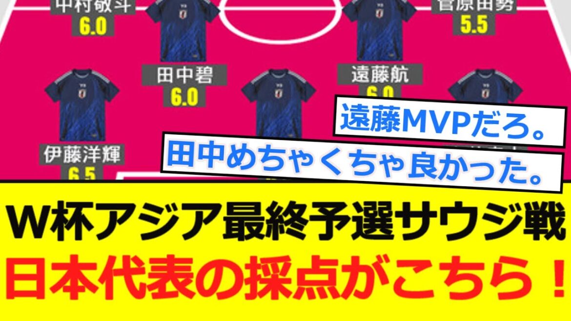[Score]Voici le score de l'équipe nationale japonaise contre l'Arabie saoudite!