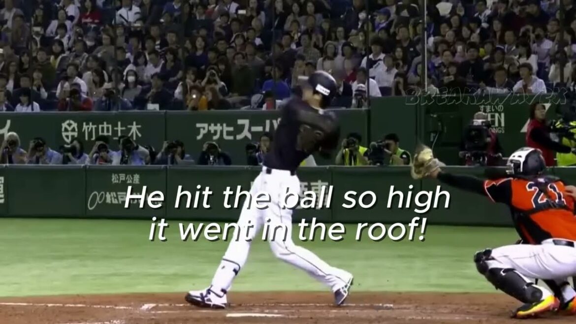 Shohei Ohtani Homerun Ball a frappé le toit du stade!
