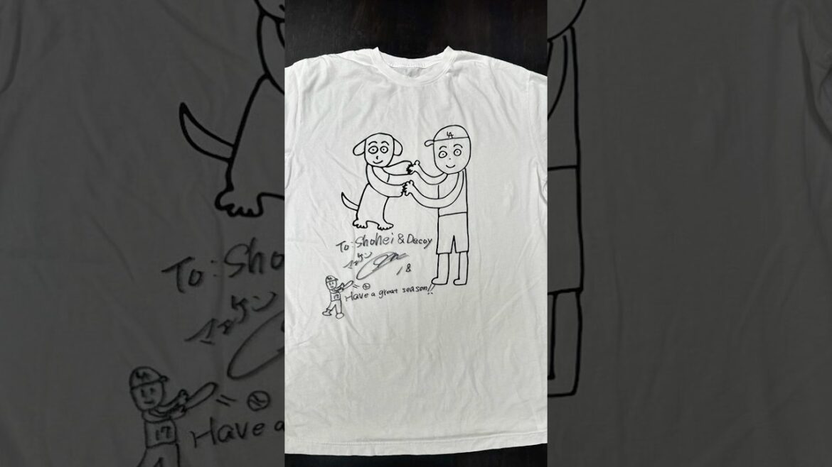 Dodgers Otani Shohei est ravi de recevoir un autographe du peintre Maeken!