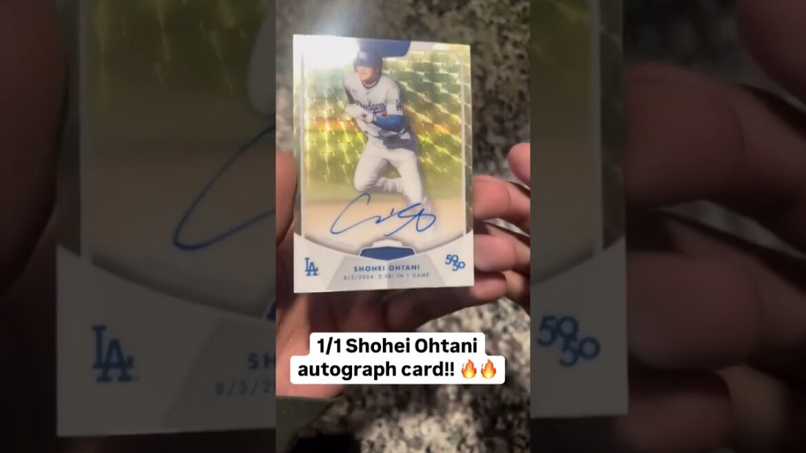 1/1 Shohei Ohtani Autographe !! 🔥🤯 Superfractor Auto trouvé dans un paquet de topps 50/50 !! ✍️