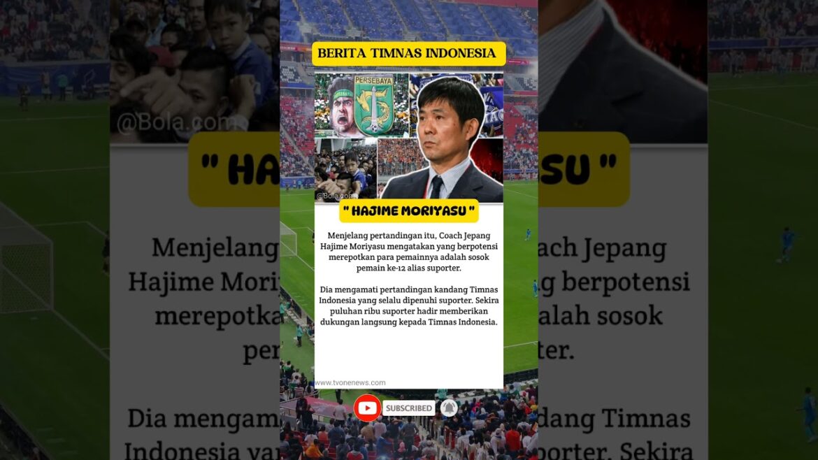 L'entraîneur japonais Hajime Moriyasu n'a pas peur de faire face à l'équipe Garuda, mais est consciente de cette figure #Shorts