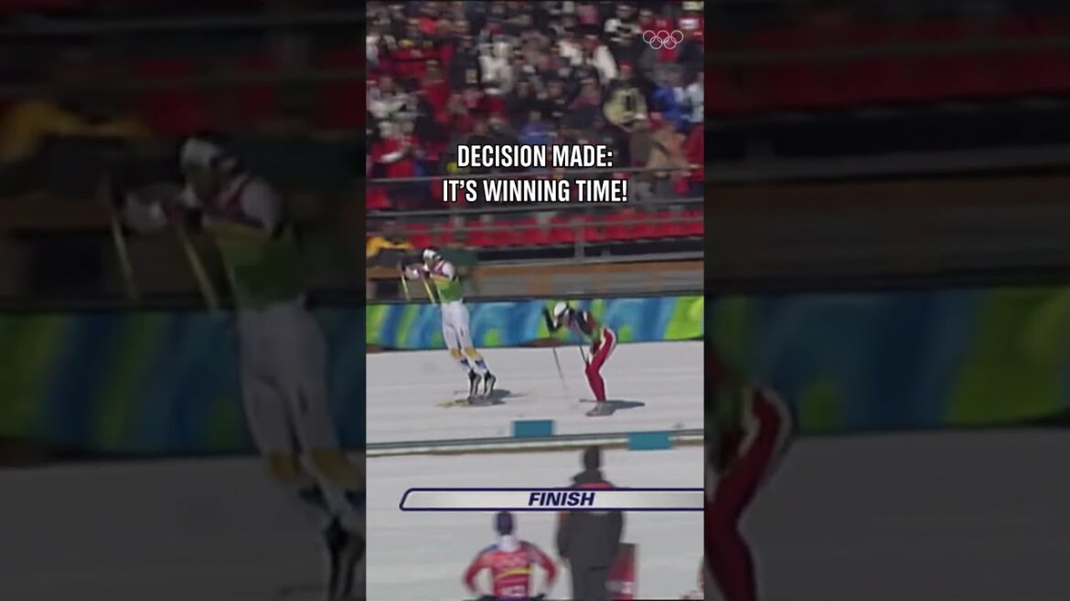 Quel effort! 😲👏 La Suède a pris d'assaut la victoire dans les derniers mètres à Turin 2006. 🇸🇪⛷️