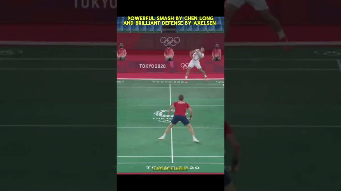 Chen Long puissant Smash et Brilliant Defence d'Axelsen. Tokyo Olympics 2020 #badminton #bwf