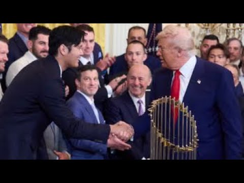 Le président Donald Trump appelle la star des Dodgers Shohei Ohtani à la célébration des White House World Series Le président Donald Trump appelle la star des Dodgers Shohei Ohtani à la célébration des White House World Series