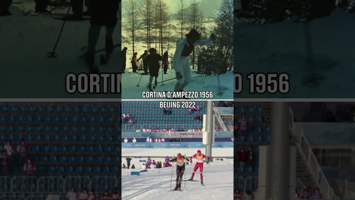 Cross-country at the Winter Olympics in 1956... and today! ⛷️