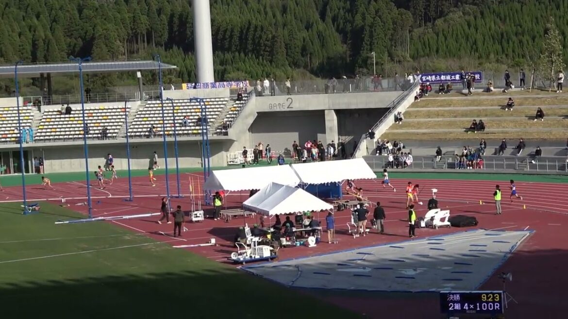 20250413164240 MIYAZAKI Préfectoral Records Association Co-ouverte 4 X 100 Mr 2 Group Miyakonojo Commercial High School Yasuraku Kouyuu / Doryo Takumu / Fukudome Yuma / Sakamoto Shiki