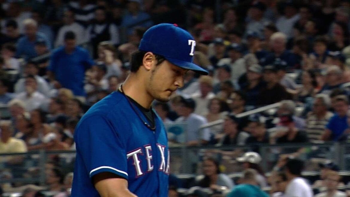 Tex @ nyy: Darvish hurls 5 1/3 cadres de balle à trois points