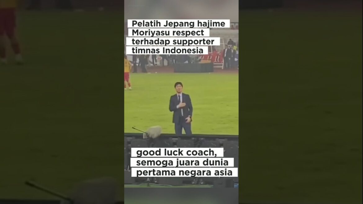 Équipe nationale vs Japon, l'entraîneur japonais Hajime Moriyasu respecte les supporters de l'équipe nationale indonésienne #timnas