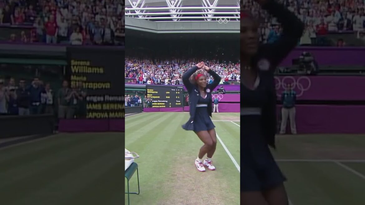 Serena Williams dazzles with her celebratory dance moves. ✨
