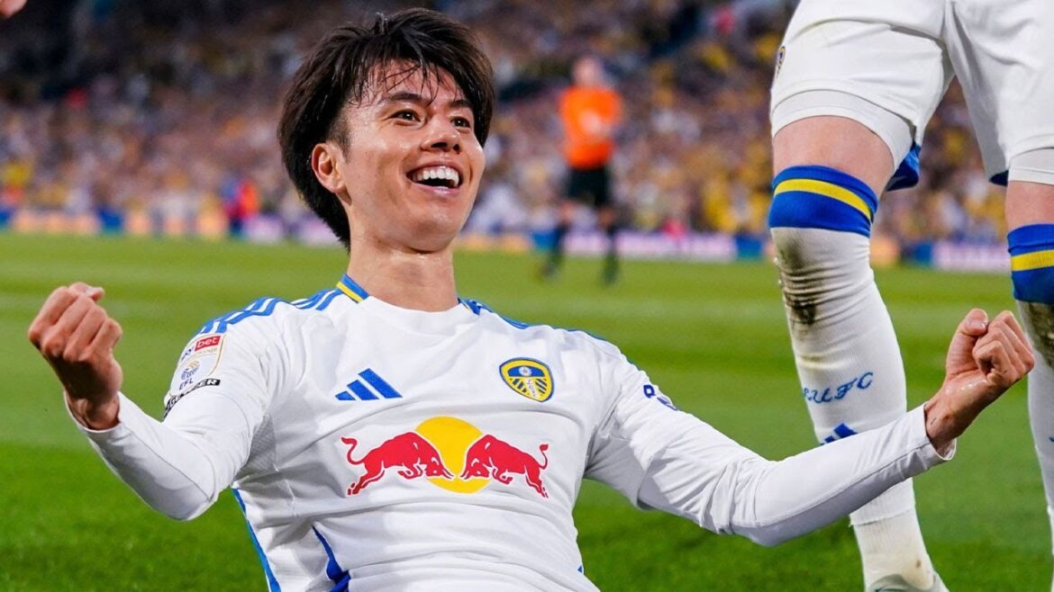 Tanaka Aoi, le meilleur onze de cette saison, a son cinquième but dans la ligue cette saison! Leeds à une seule victoire de gagner![29 avril]