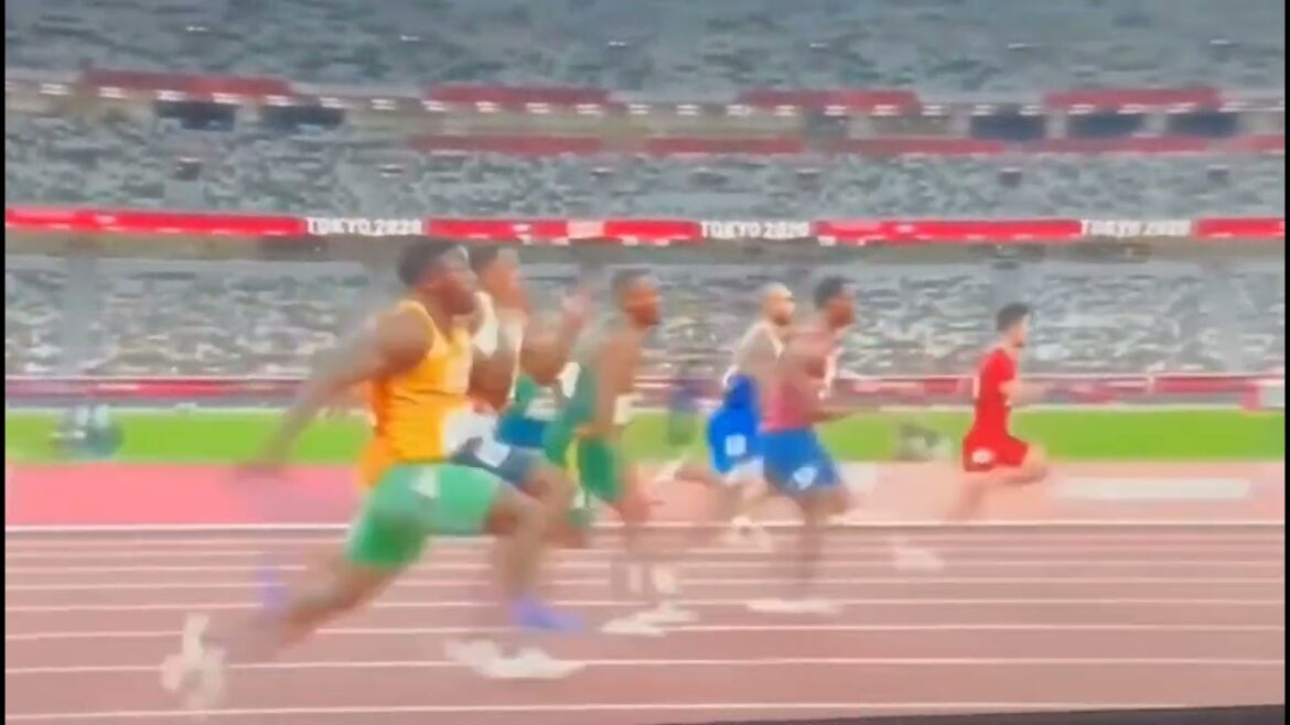 Tokyo 2020 Olympic Games : 100m Semi Final 3 Side View Su Bingtian 9.83 Tokyo 2020 Olympic Games : 100m Semi Final 3 Side View Su Bingtian 9.83
