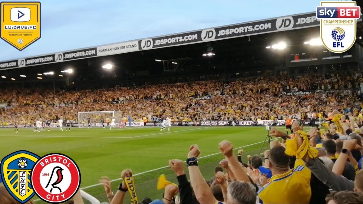 Leeds a unis à un but Ao Tanaka à Elland Road contre Bristol City. #leedSunited #football #leeds #LUFC