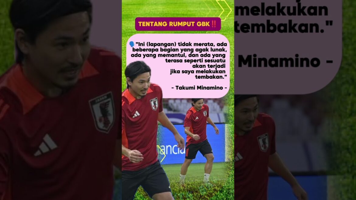 L’herbe GBK est plutôt douce‼ ️Kata Takumi Minamino #timnasindonesia #timnas L'herbe GBK est plutôt douce‼ ️Kata Takumi Minamino #timnasindonesia #timnas