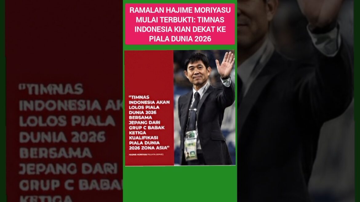 La prédiction de Hajime Moriyasu a commencé à être prouvée: l’équipe nationale indonésienne de plus en plus proche de la Coupe du monde 2026 La prédiction de Hajime Moriyasu a commencé à être prouvée: l'équipe nationale indonésienne de plus en plus proche de la Coupe du monde 2026