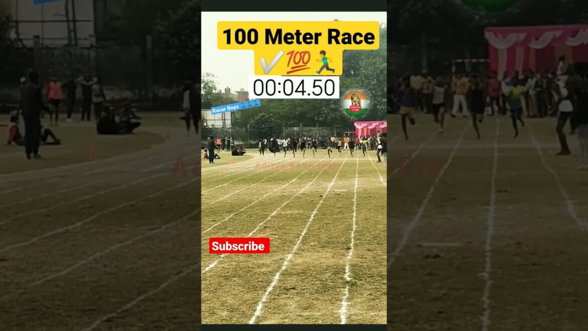 100 मीटर रेस 🔥🏃‍♂️ #100meter #race ✔️ #shorts