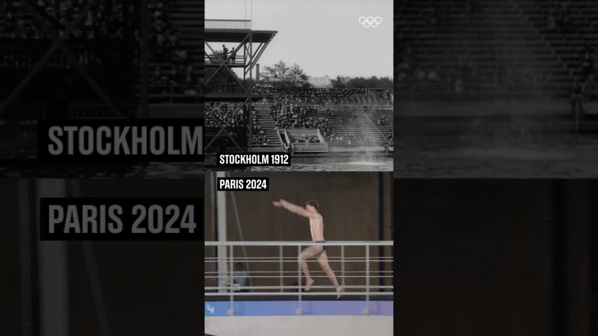 116 years apart! 🤯Here's how far the sport of diving has come since London 1908 to #Paris2024!