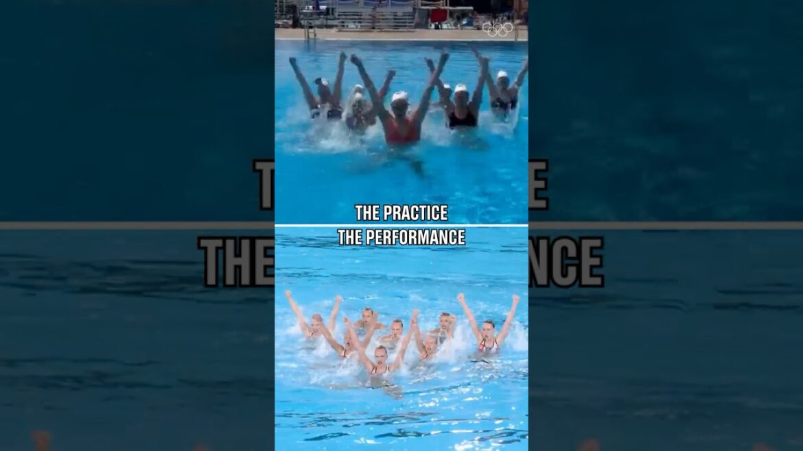 From the practice pool to centre stage at Paris 2024. 😍🏊🏊🏊