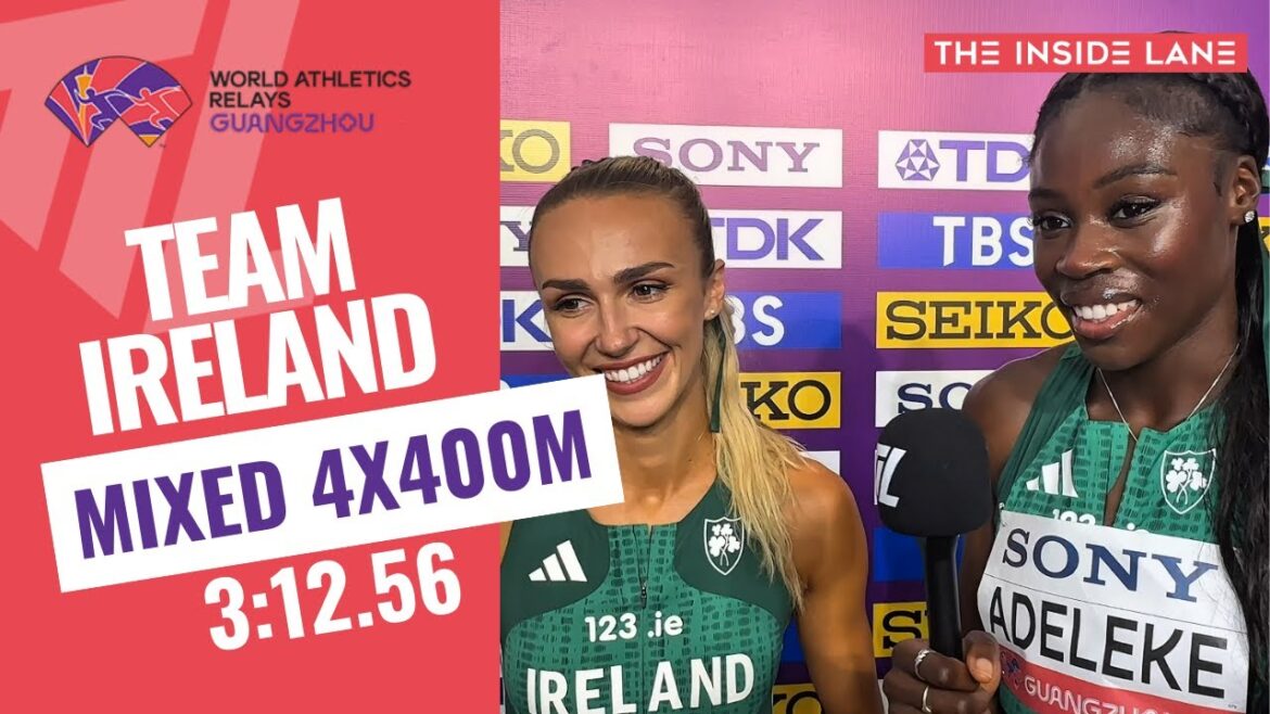 Sharlene Mawdsley et Rhasidat Adeleke parlent après une forte qualification mixte 4x400m pour l'Irlande