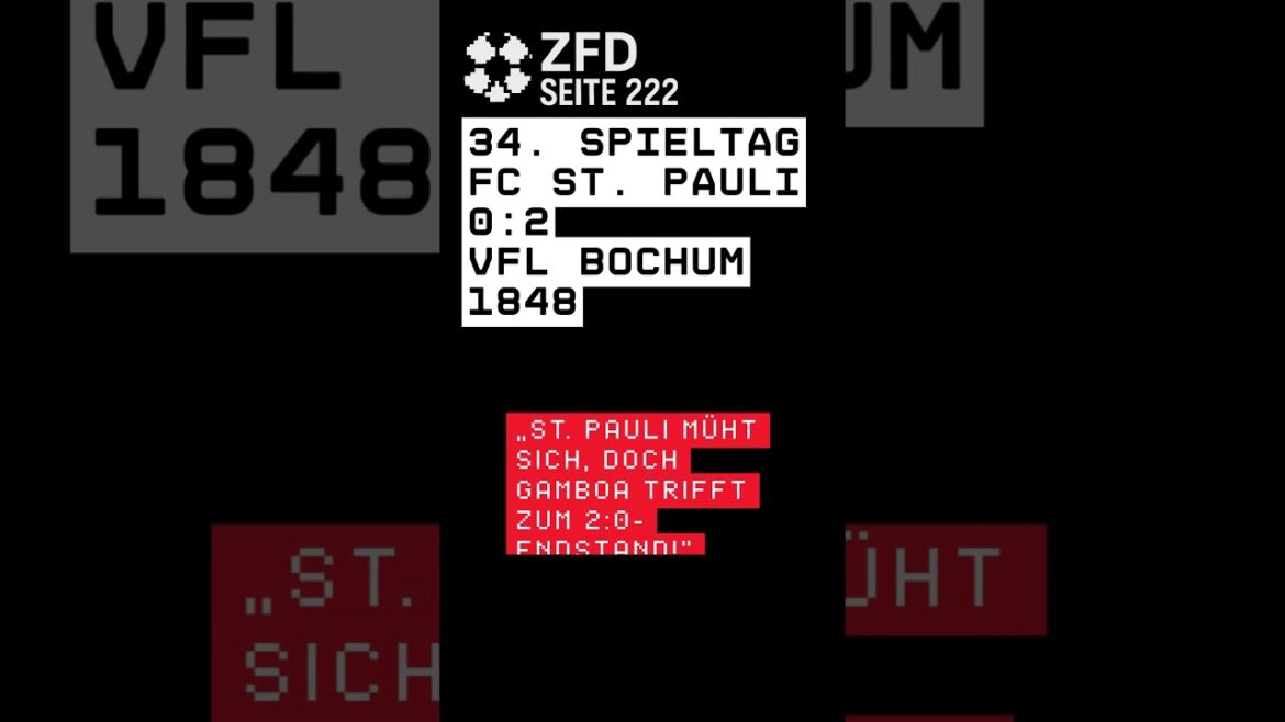 Bochum reste cool - 2-0 à St. Pauli! Rencontrez Asano et Gamboa! | #Stpauli #bochum # BL34 #ZDFS Page222