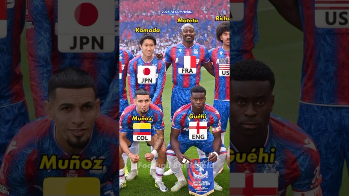 Crystal Palace Squad vs Manchester City Final FA Cup 2025🔥 Nations❤️ # FootballShorts #facup