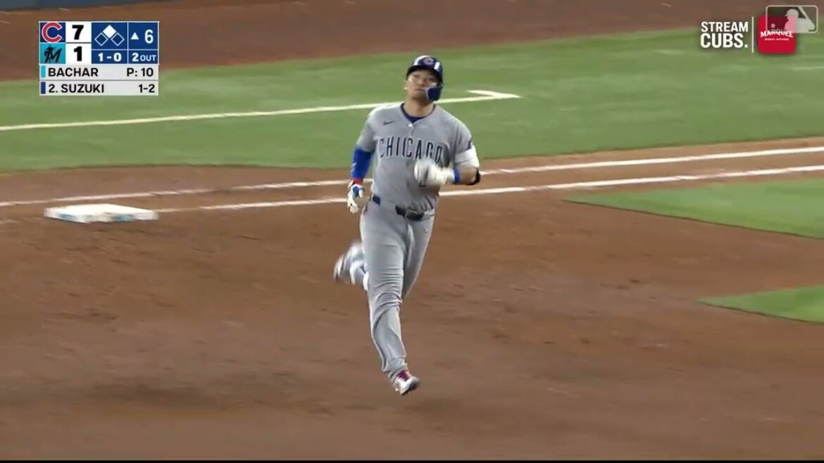 Run à domicile de Seiya Suzuki à 2 points