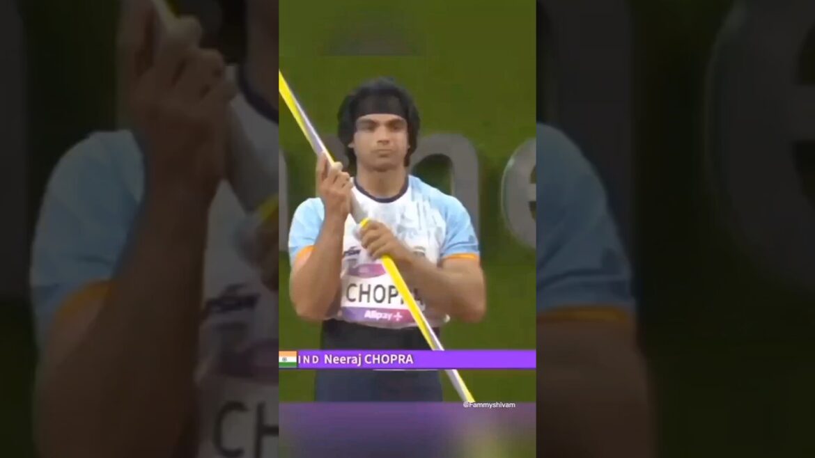 Neeraj Chopra le plus haut jet aux Jeux olympiques de Tokyo 🇮🇳 #neerajchopra #javelinthrow