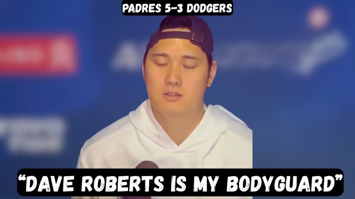 Shohei Ohtani réagit à Getting Hit et Dave Roberts Brawl - Interview post-jeu - Padres vs Dodgers
