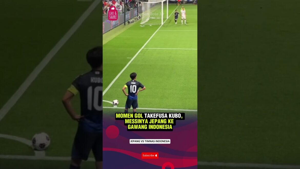 Takefusa Kubo vs équipe nationale indonésienne Gol | Le côté droit de la défense est si faible par Rizky Ridho