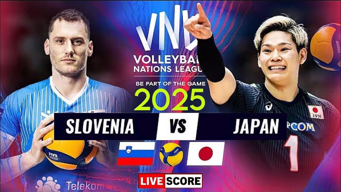 VNL Men's Live │ Japon vs Slovénie Live Score Mise à jour │ VNL 2025 FIVB Volleyball Nations League
