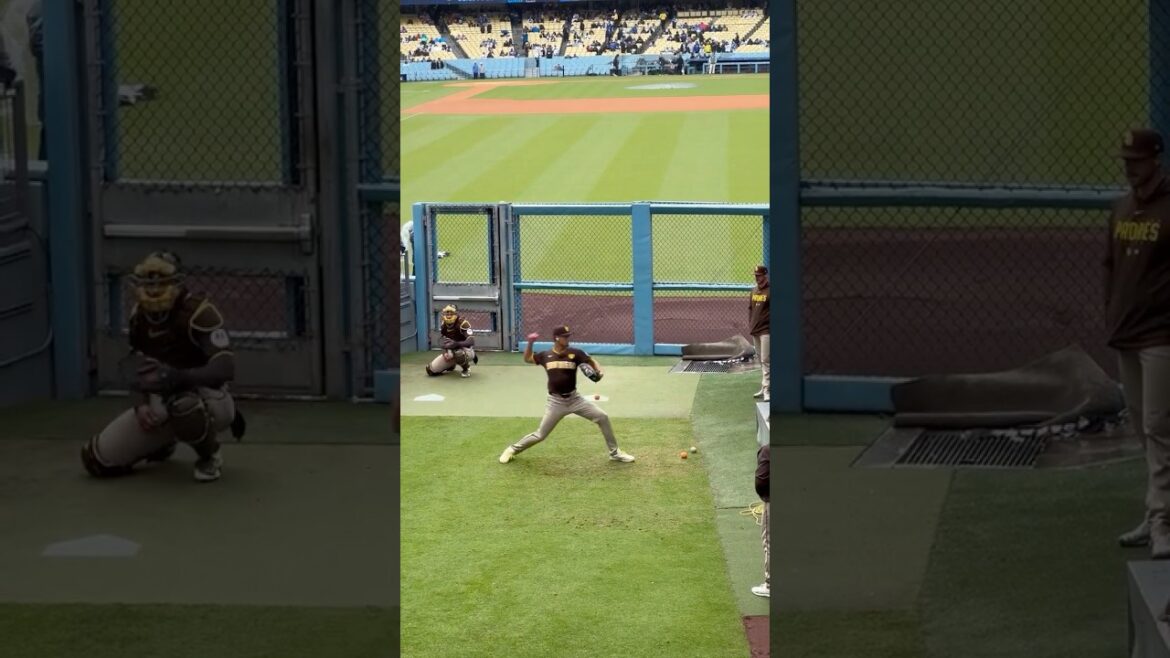 Dervish Yu se réchauffe au Dodger Stadium ⚾🔥