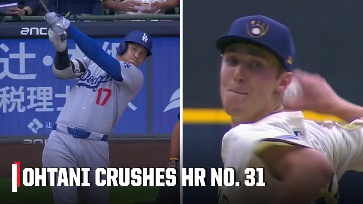 Shohei Ohtani envoie le terrain de Jacob Miriorowski sur le mur pour le home run n ° 31 🎯 | ESPN MLB