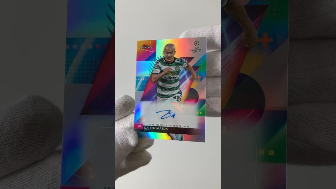 Daizen Maeda 🇯🇵 - Auto | Topps Finest UCL 2023/24 | Tops Carte dédicacée #Shorts