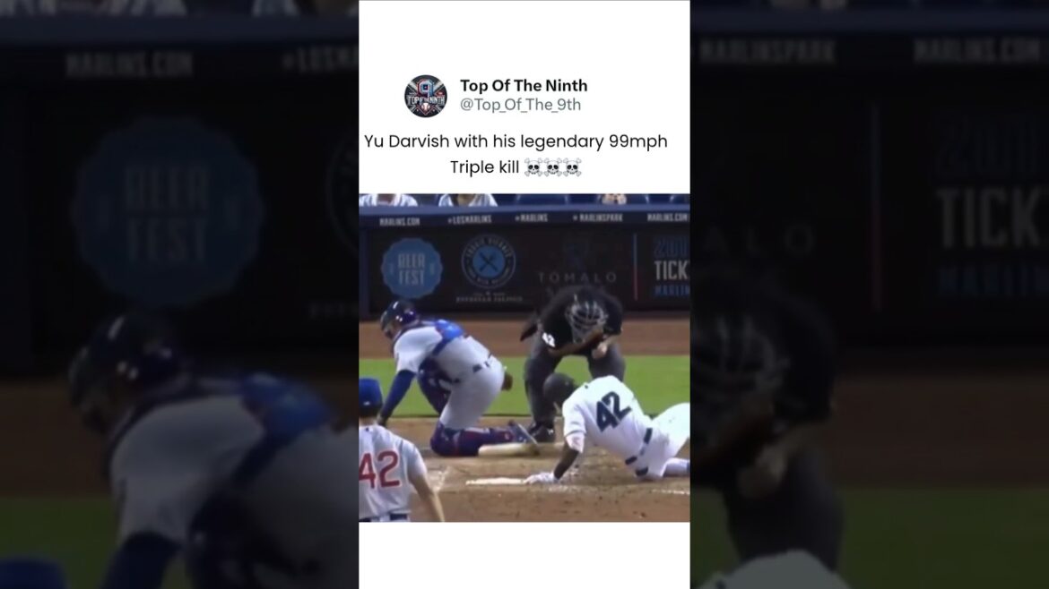 Yu Darvish a frappé tout le monde avec un lancer 💀⚾ #baseball #mlb