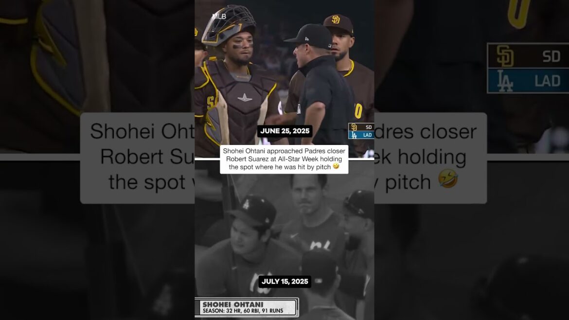 Shohei Ohtani et Robert Suarez enterrent la hache 🤣 (🎥: MLB / ESPN) #Shorts