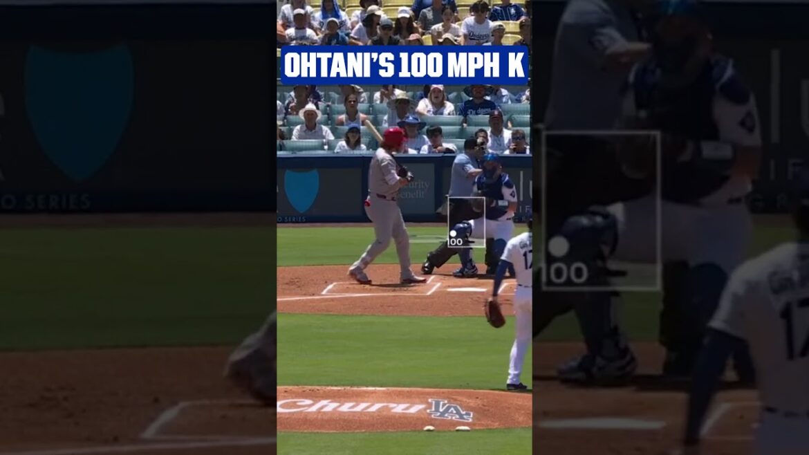 100 mph dans le coin intérieur pour le premier retrait de la journée de Shohei Ohtani!