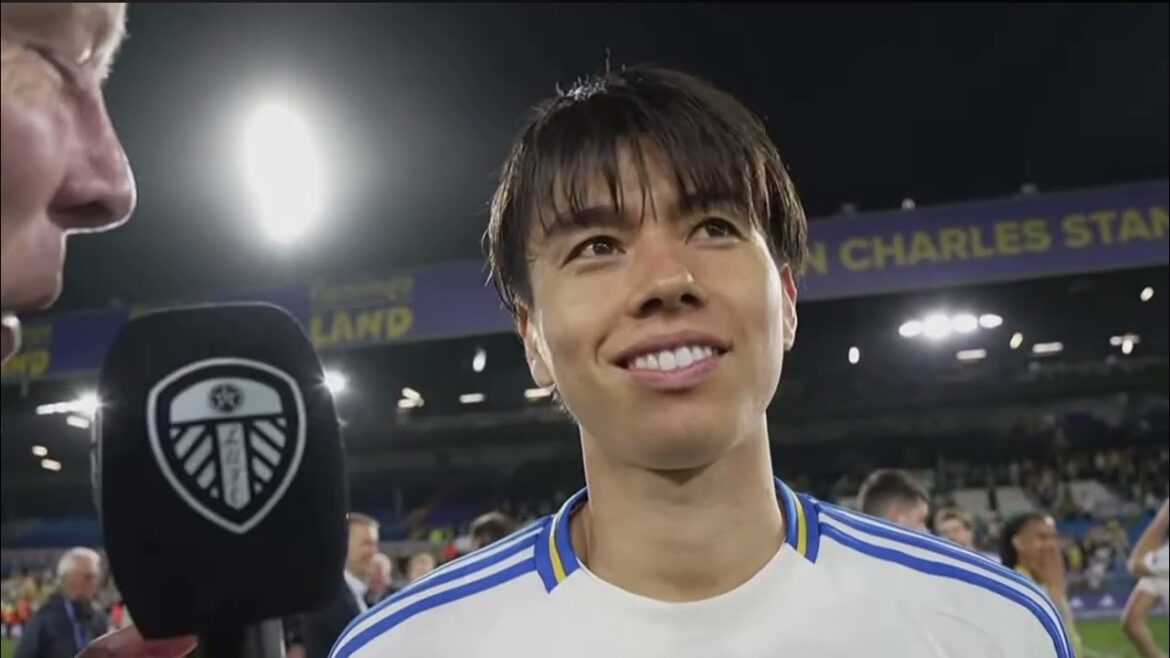 Interview AO Tanaka pendant les célébrations de promotion unie de Leeds United