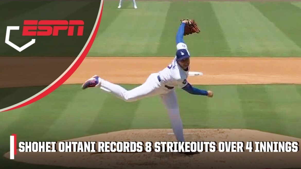 Shohei Ohtani enregistre un sommet de 8 retraits au bâton en 4 manches 💪 | ESPN MLB