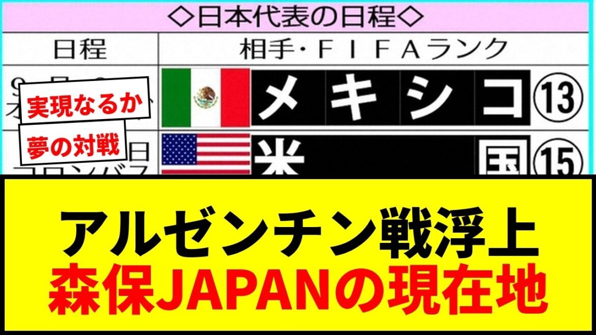 [Breaking News]Moriyasu Japon se heurtera à la championne du monde Argentine! L'équipe nationale pourra-t-elle faire un match solide?