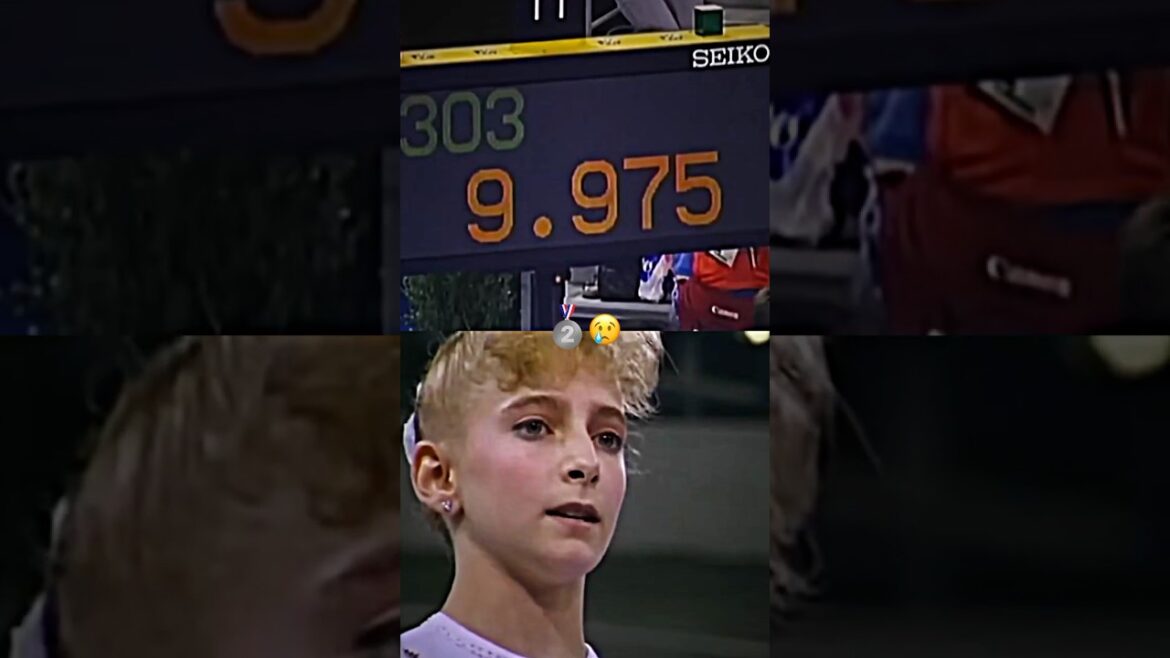 Dites-moi où était la déduction! 😒 #GyMnastics #vault #perfect #OLYmpics # 1992 #Sports